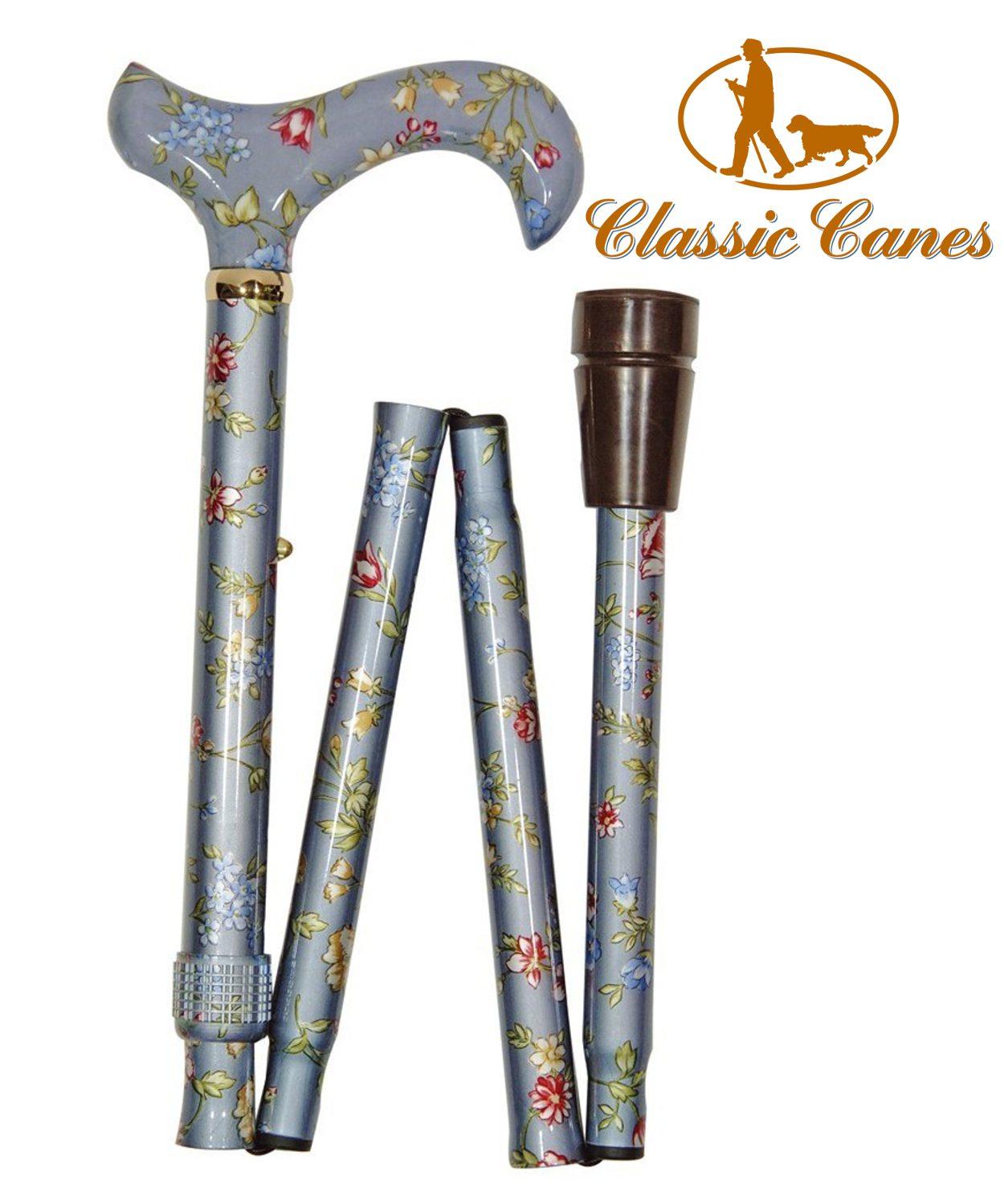 Light alloy adjustable walking stick with curve