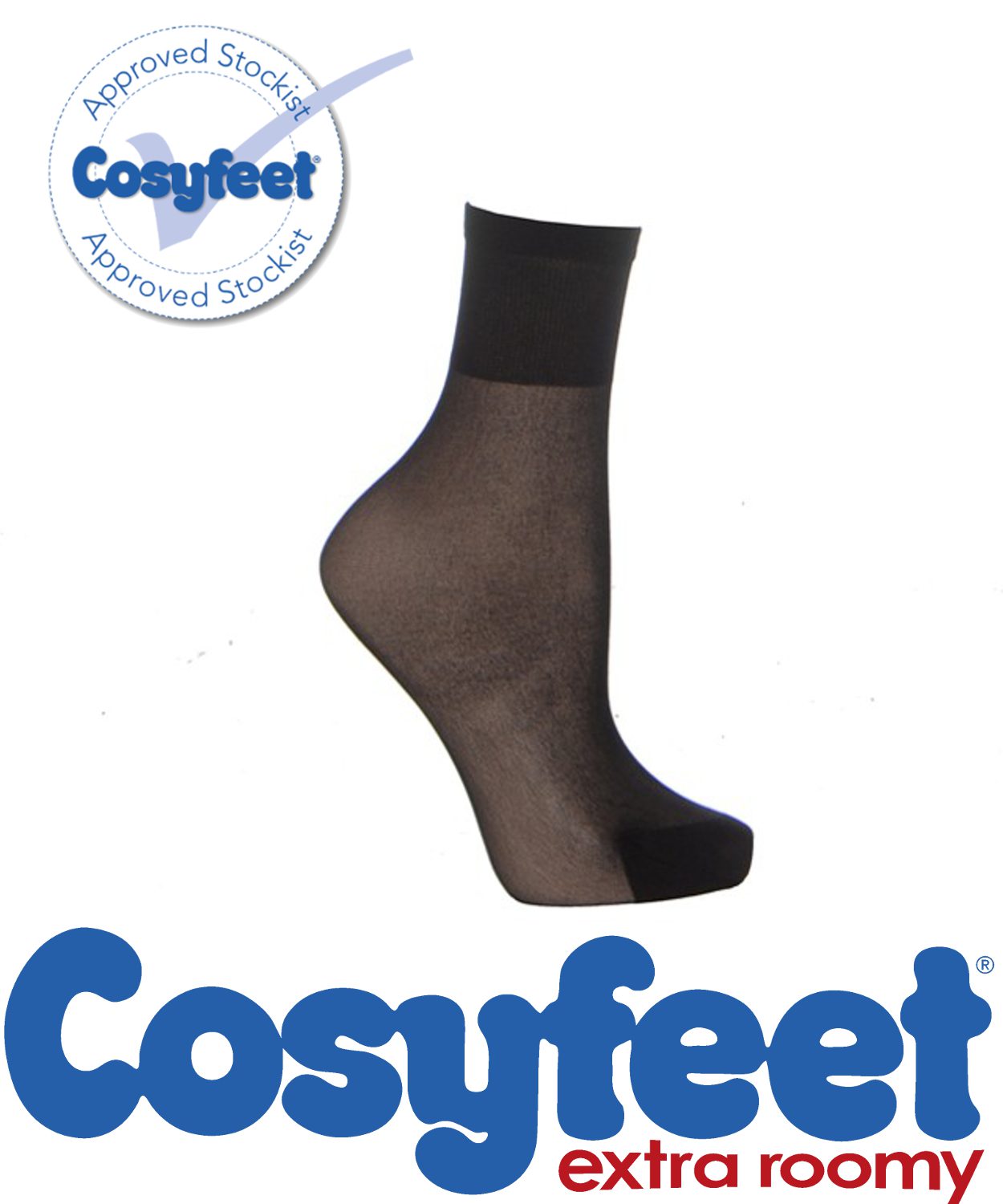 Cosyfeet Extra Roomy Softhold Ankle Highs